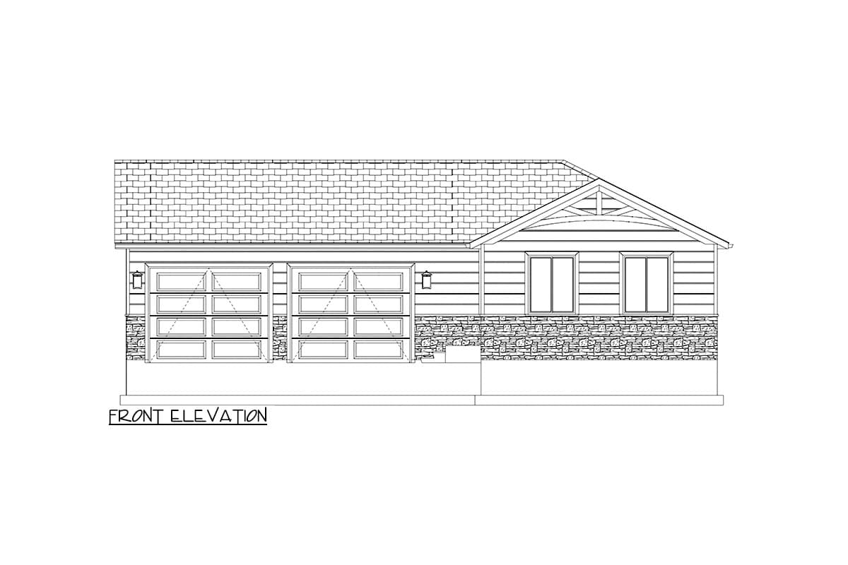Plan 61588UT: 1-Bed ADU House Plan Under 700 Sq Ft - Image #9 - Traditional