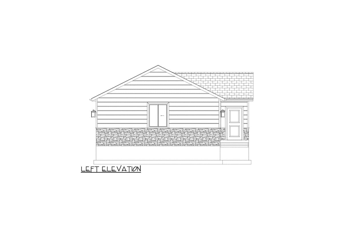 Plan 61588UT: 1-Bed ADU House Plan Under 700 Sq Ft - Image #10 - Traditional