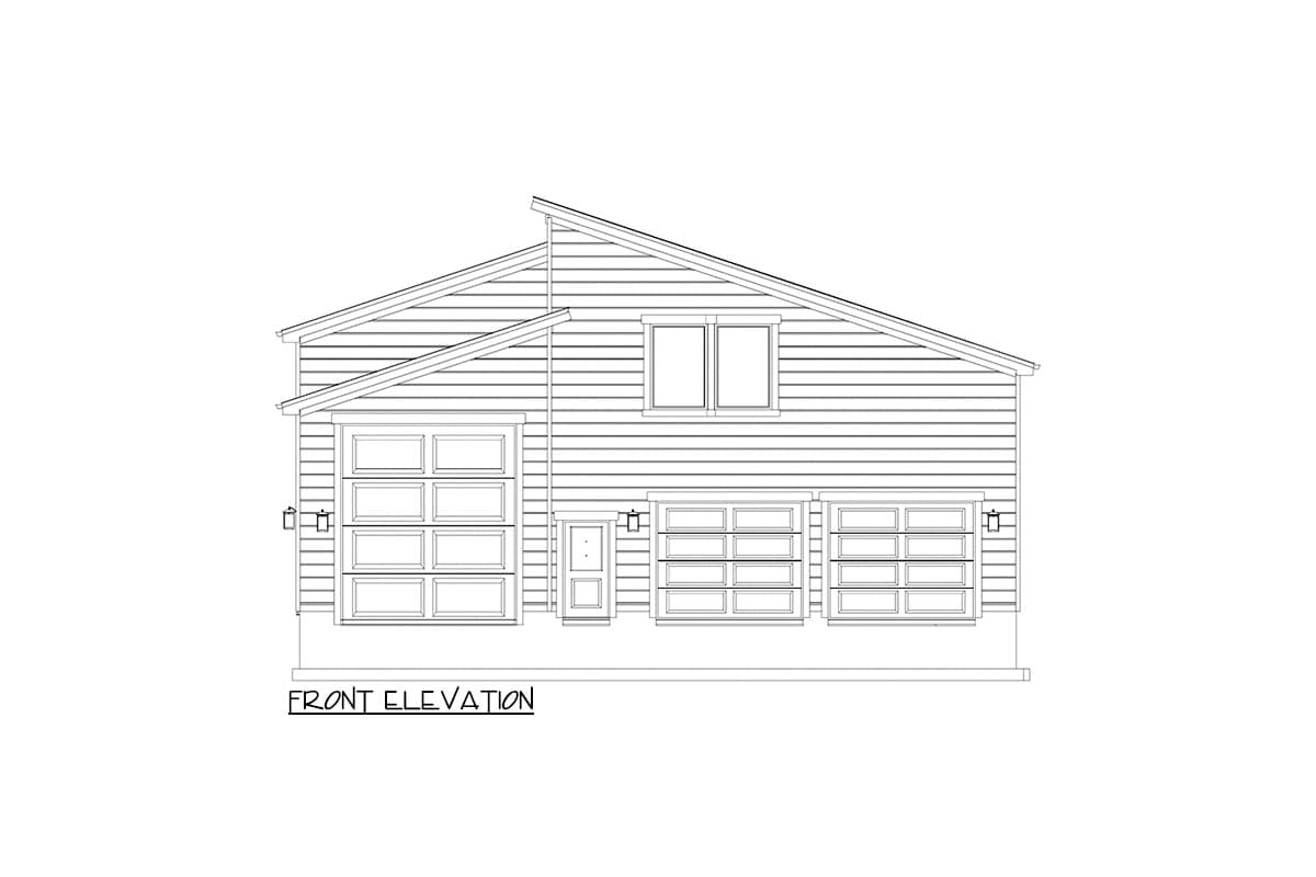 Plan 61589UT: 2-Bed Contemporary House Plan with Oversized RV Garage - 1595 Sq Ft - Image #11 - Contemporary, Traditional