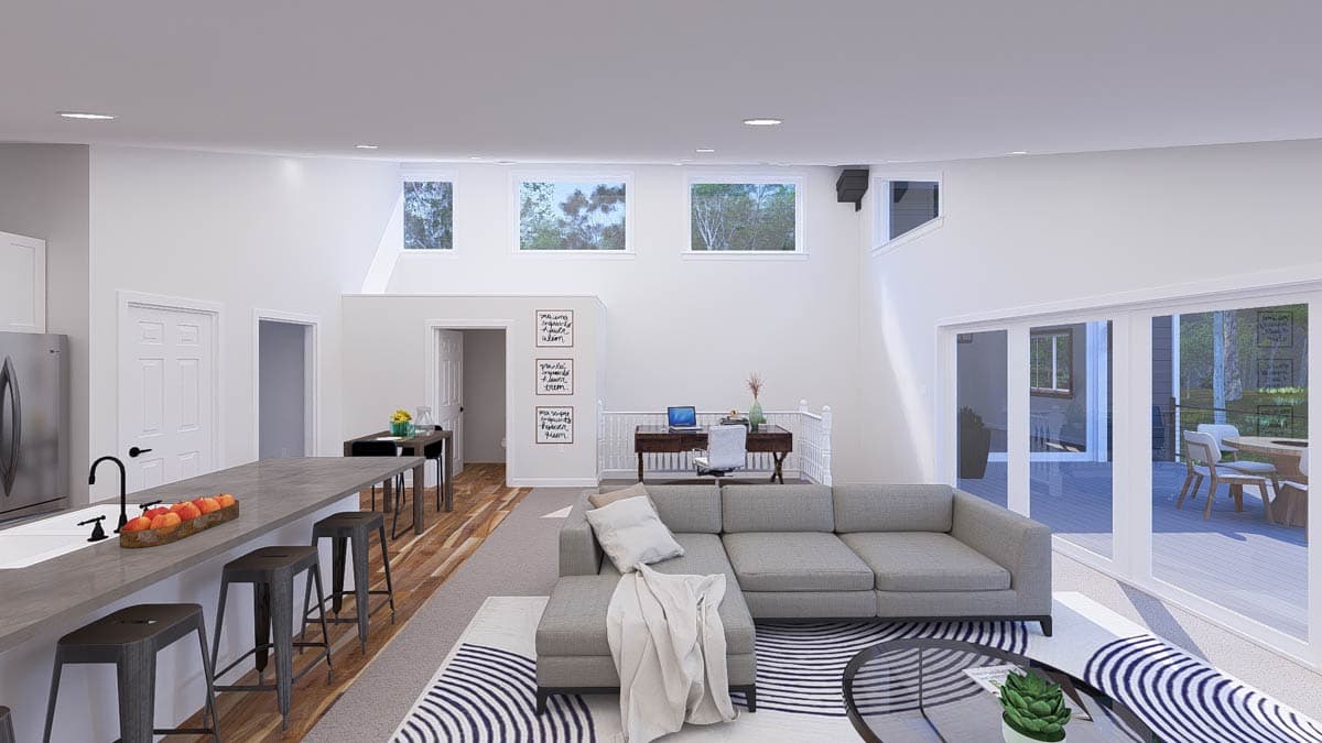 Plan 61589UT: 2-Bed Contemporary House Plan with Oversized RV Garage - 1595 Sq Ft - Image #8 - Contemporary, Traditional