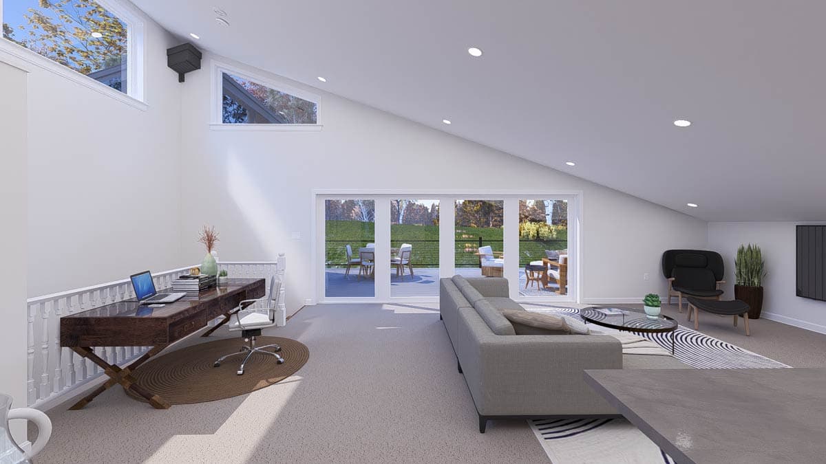 Plan 61589UT: 2-Bed Contemporary House Plan with Oversized RV Garage - 1595 Sq Ft - Image #10 - Contemporary, Traditional