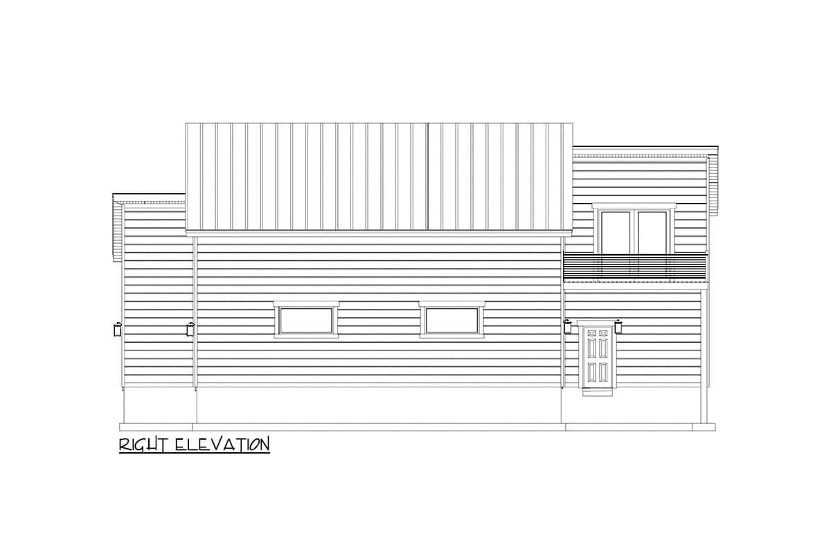 Plan 61589UT: 2-Bed Contemporary House Plan with Oversized RV Garage - 1595 Sq Ft - Image #14 - Contemporary, Traditional