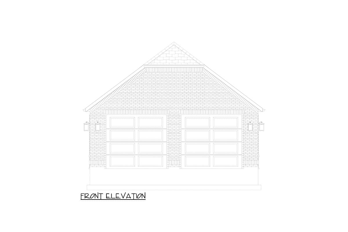 Plan 61590UT: Detached 2-Car Garage Plan - 840 Sq Ft - Image #8 - Traditional