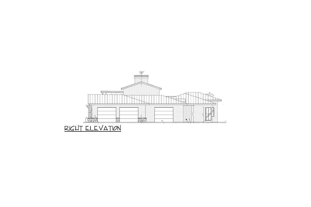 Plan 430111LY: 3-Bed Contemporary Hill Country House Plan with Large Game Room - 4070 Sq Ft - Image #5 - Contemporary, Hill Country, Mid Century Modern, Ranch