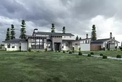 3-Bed Contemporary Hill Country House Plan with Large Game Room - 4070 Sq Ft