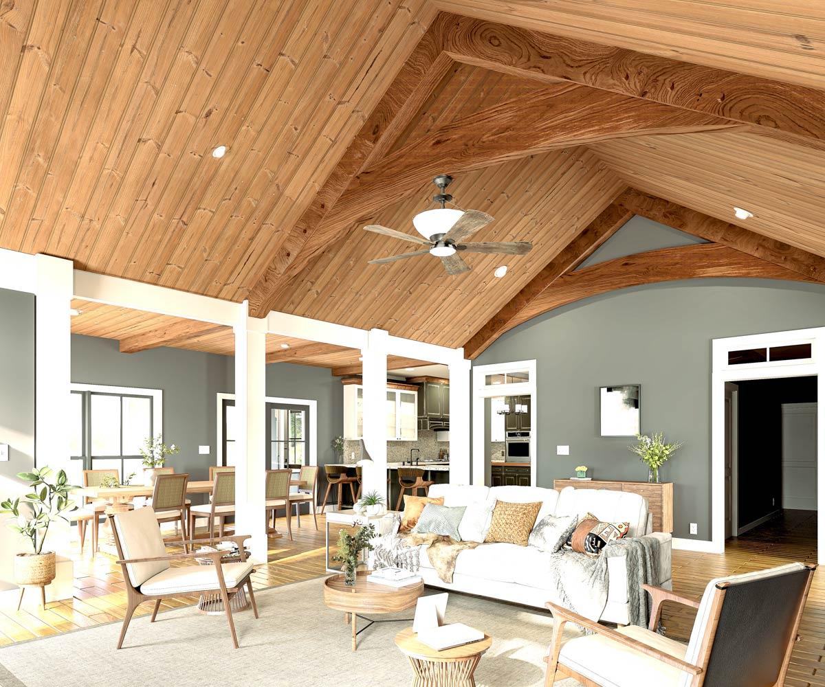 Plan 25054DH: 3-Bed Country Ranch House Plan with Two-Story Great Room - 2312 Sq Ft - Image #8 - Cottage, Country, Ranch