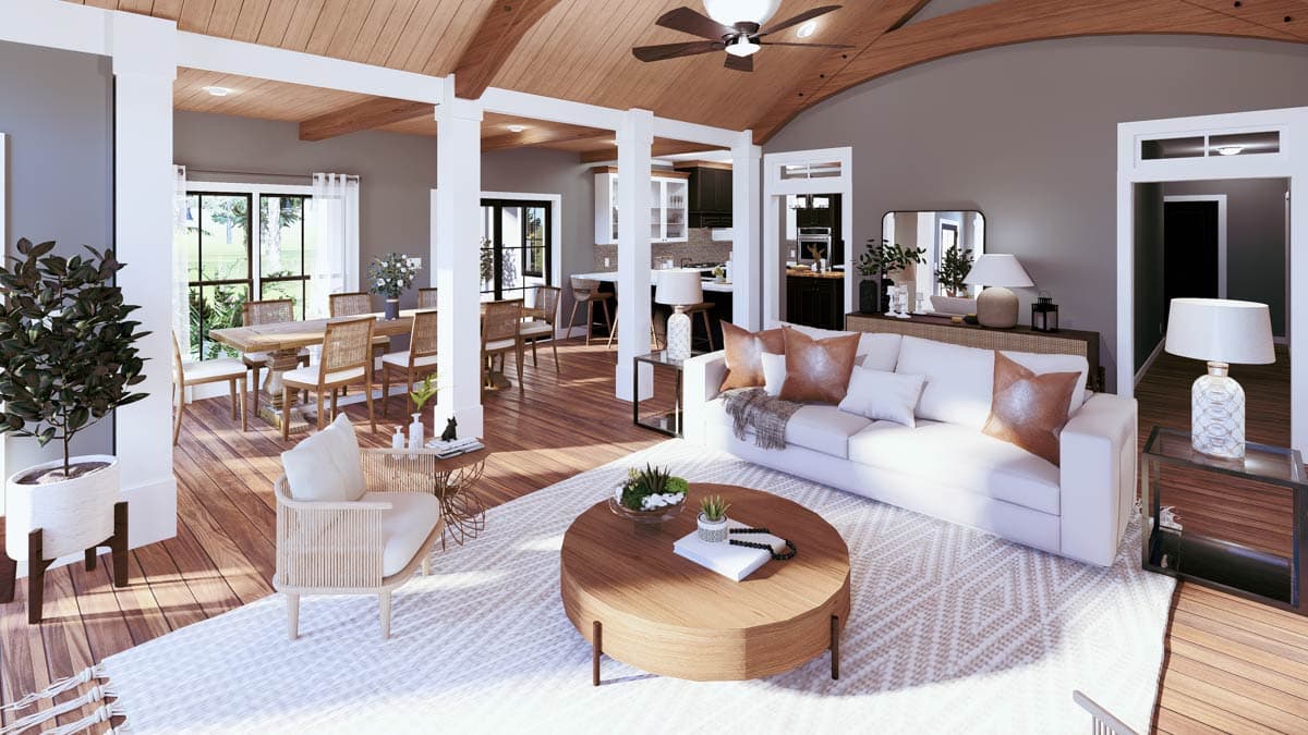 Plan 25054DH: 3-Bed Country Ranch House Plan with Two-Story Great Room - 2312 Sq Ft - Image #9 - Cottage, Country, Ranch