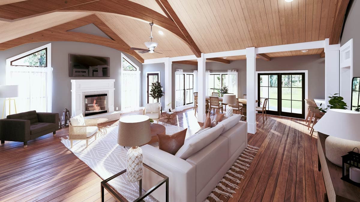 Plan 25054DH: 3-Bed Country Ranch House Plan with Two-Story Great Room - 2312 Sq Ft - Image #10 - Cottage, Country, Ranch