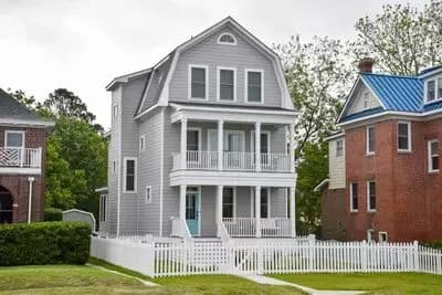 Three-Story Shingle House Plan with Stacked Porches - 2817 Sq Ft