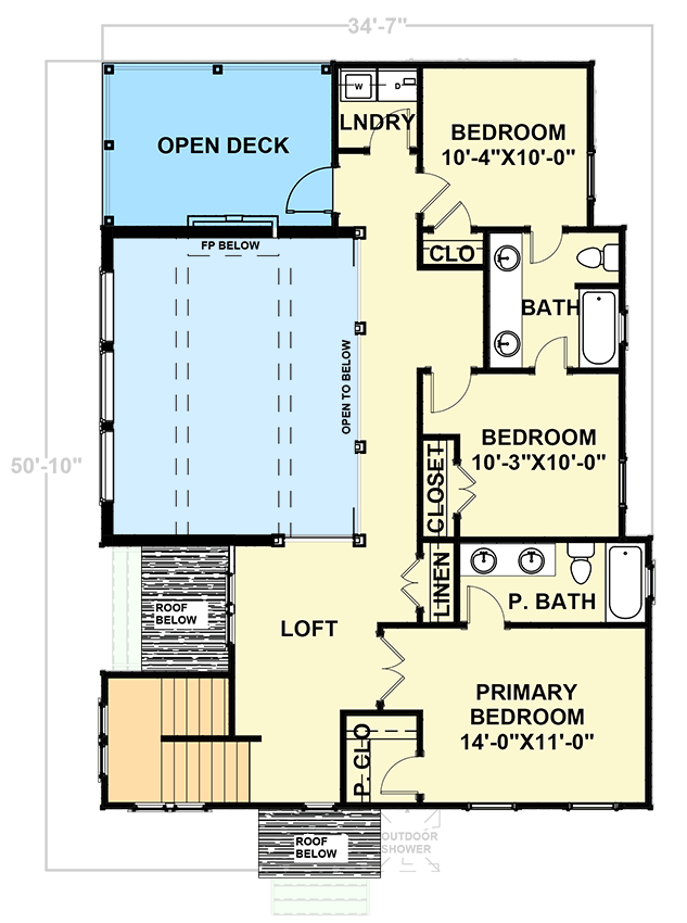 Plan 30087RT: 4-Bedroom Traditional House Plan with Two-Story Great Room - 3048 Sq Ft - Floor Plan - 2nd Floor - Traditional