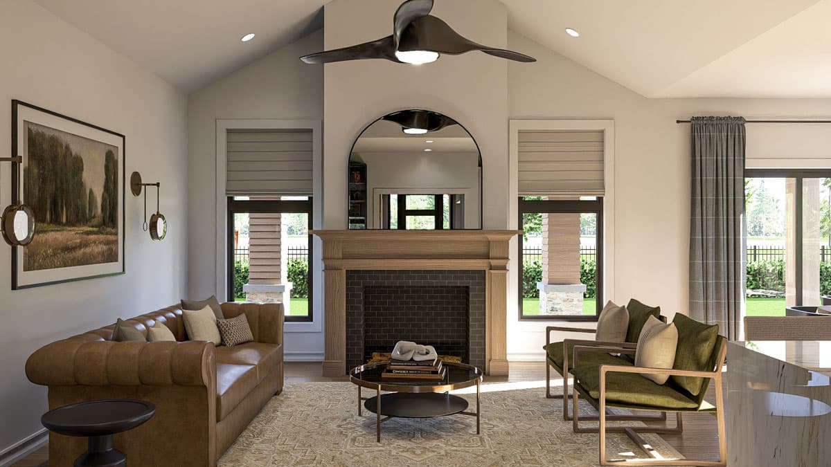 Plan 623476DJ: 4-Bed Transitional House Plan with Flex Room - 2609 Sq Ft - Image #10 - Farmhouse, Transitional