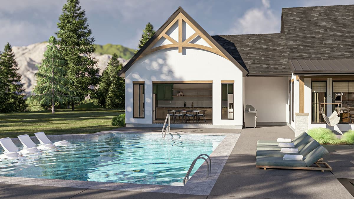 Plan 623477DJ: Single-Story Hill Country House Plan with Clustered Bedrooms - 2323 Sq Ft - Image #8 - Country, Farmhouse, Hill Country