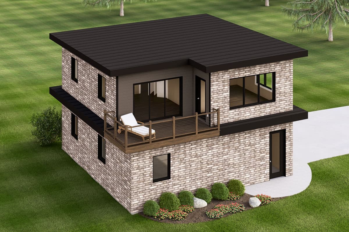 Plan 135327GRA: Contemporary Detached Garage with Second Level Loft - 774 Sq Ft - Image #5 - Contemporary, Traditional