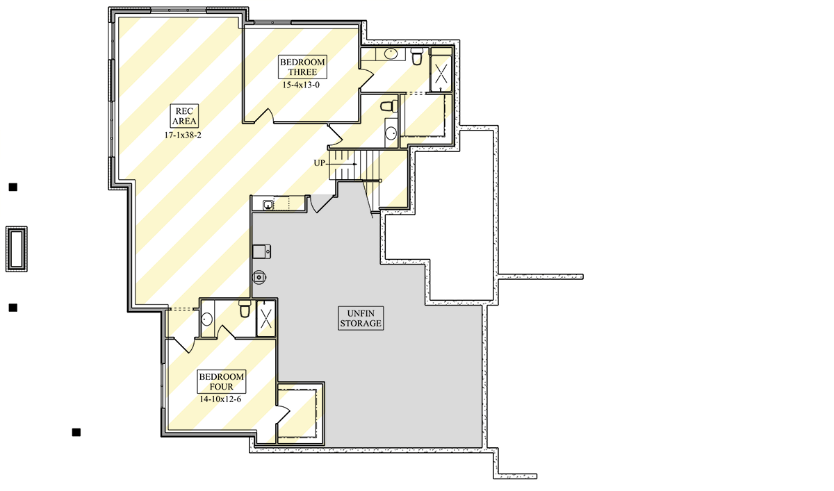 Plan 95258RW: 2-Bedroom Contemporary Ranch House Plan with Outdoor Fireplace - 2525 Sq Ft - Floor Plan - Optional Lower Level - Contemporary, Modern, Ranch