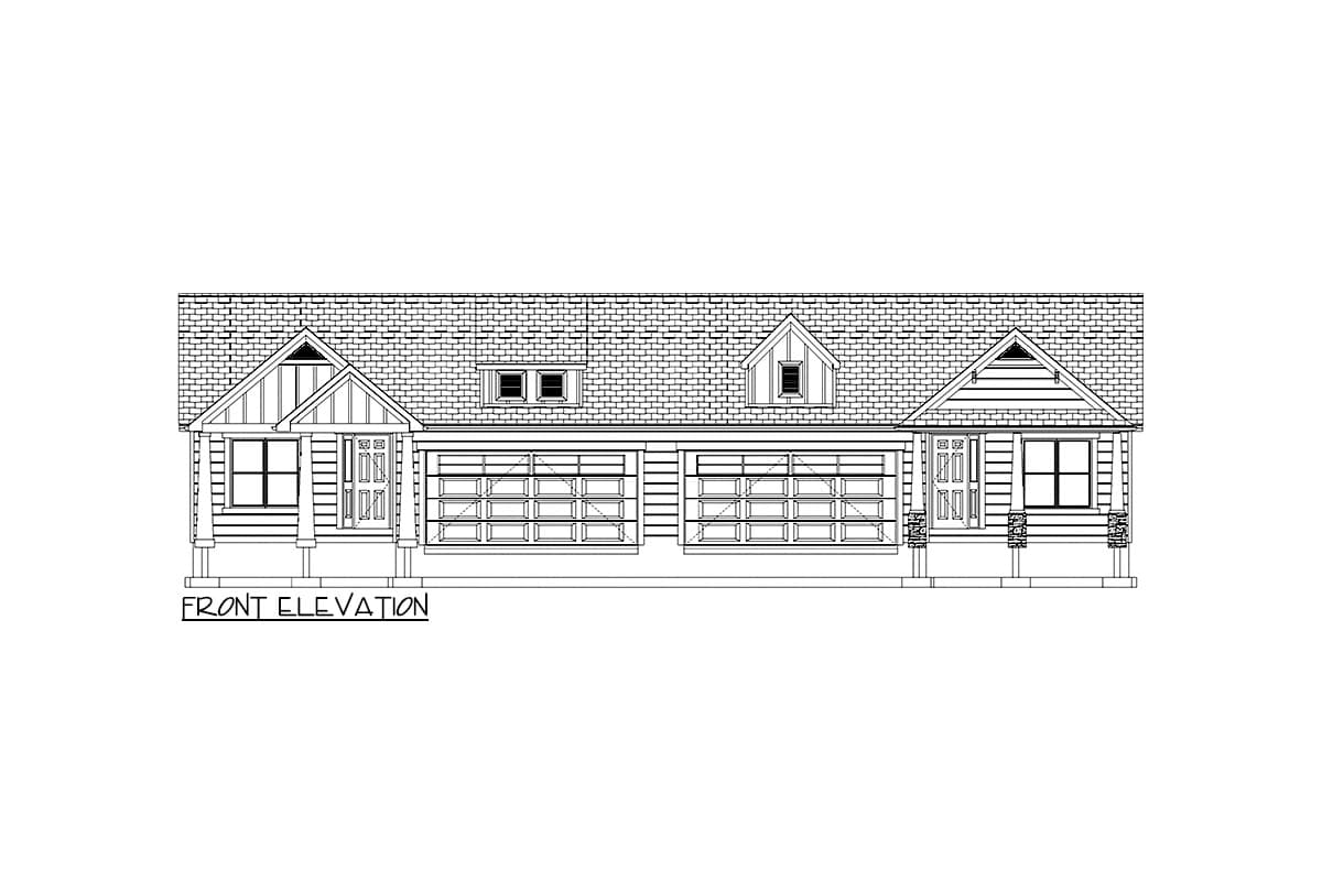 Plan 61591UT: Single-Story Multi-Family House Plan with 1-Bed Units - 1543 Sq Ft Per Unit - Image #8 - Craftsman, Ranch, Traditional
