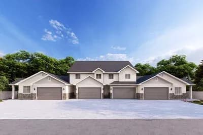 Fourplex House Plan with Flexible Optional Lower-Level  - 5738 Sq Ft