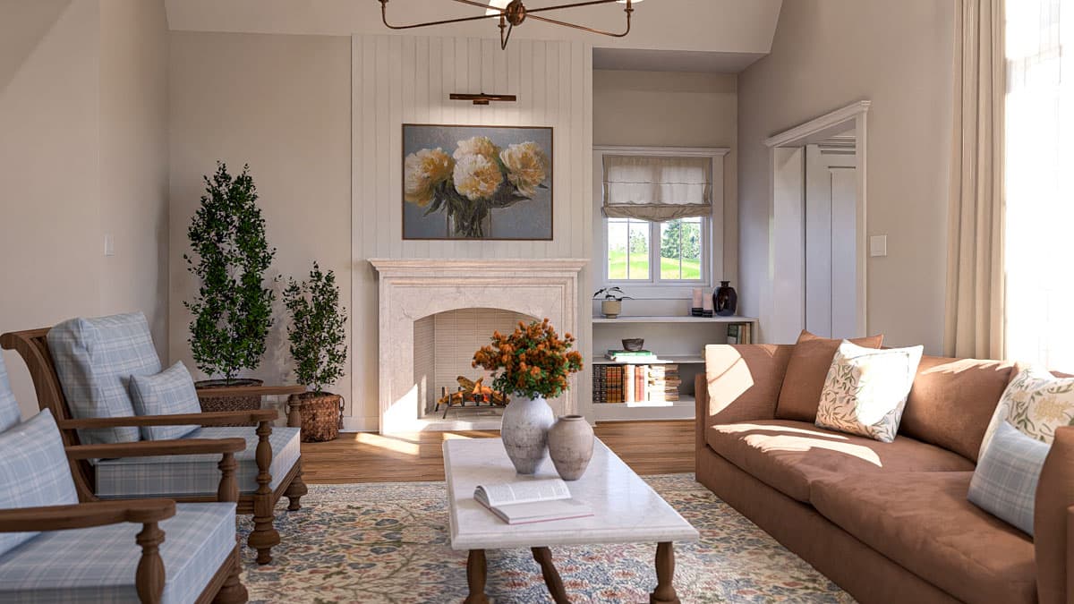 Plan 623479DJ: Traditional 3-Bed Cottage House Plan with Open-Concept Living Space - 1507 Sq Ft - Image #10 - Cottage, Traditional