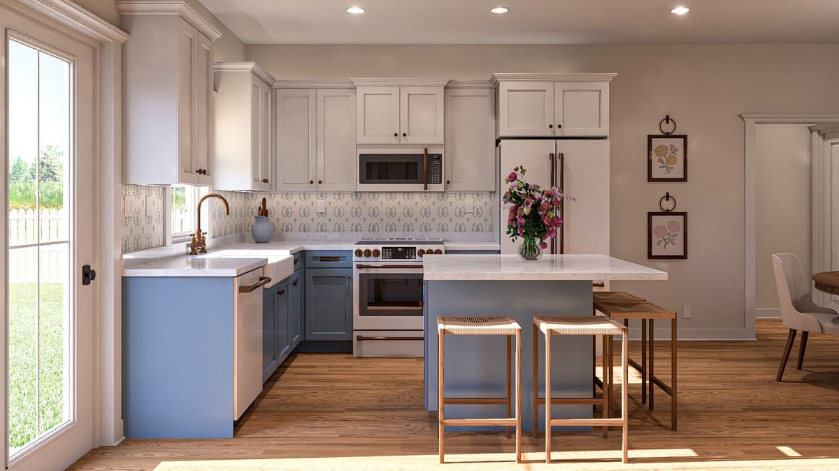 Plan 623479DJ: Traditional 3-Bed Cottage House Plan with Open-Concept Living Space - 1507 Sq Ft - Image #14 - Cottage, Traditional