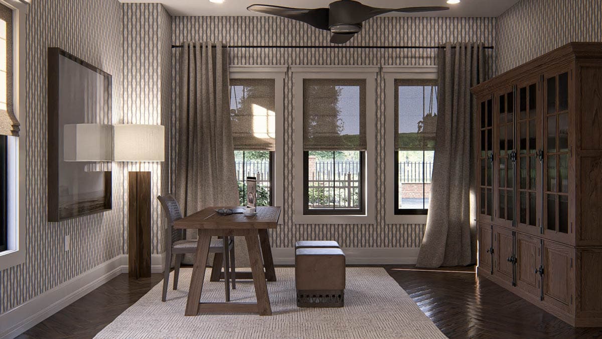 Plan 623480DJ: Two-Story Narrow Modern Farmhouse Plan with Home Office - 2121 Sq Ft - Image #15 - Farmhouse, Modern Farmhouse