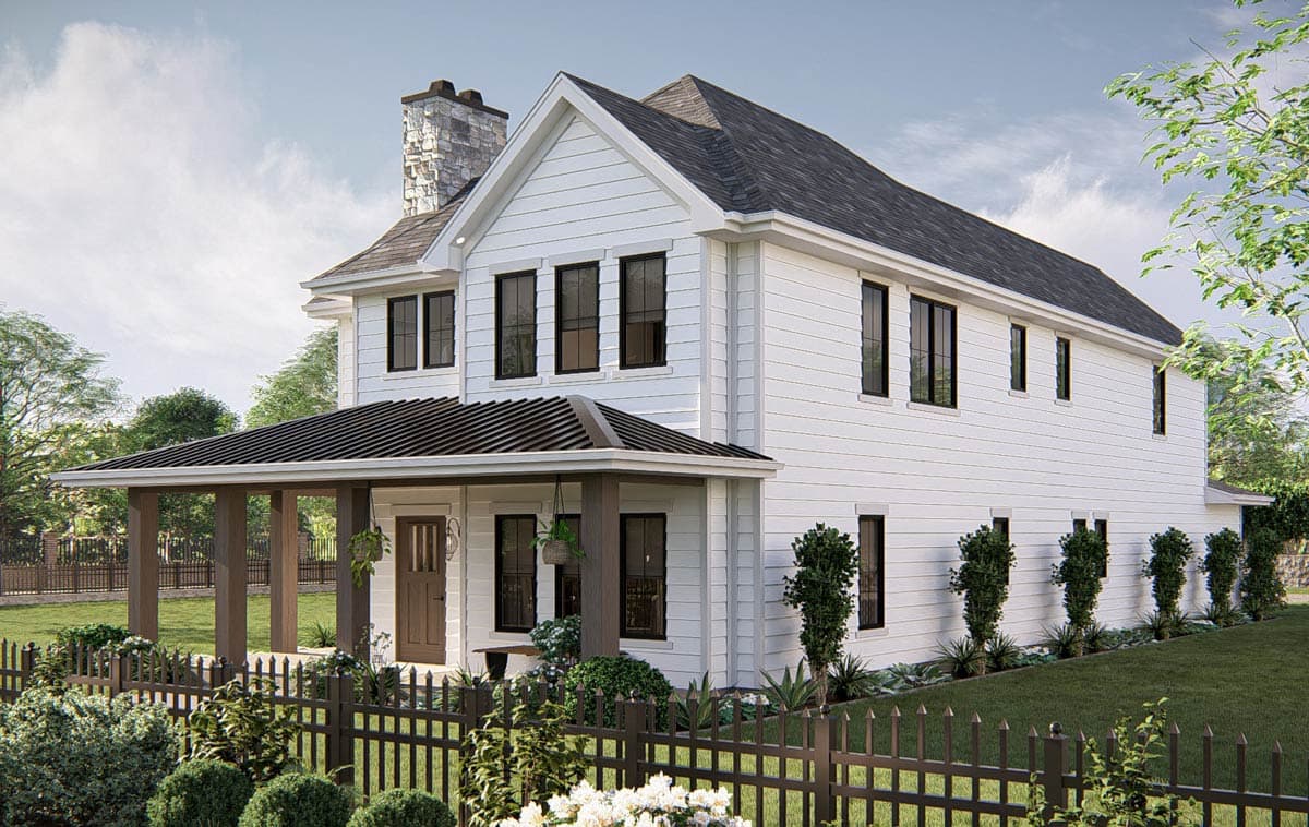 Plan 623480DJ: Two-Story Narrow Modern Farmhouse Plan with Home Office - 2121 Sq Ft - Image #23 - Farmhouse, Modern Farmhouse
