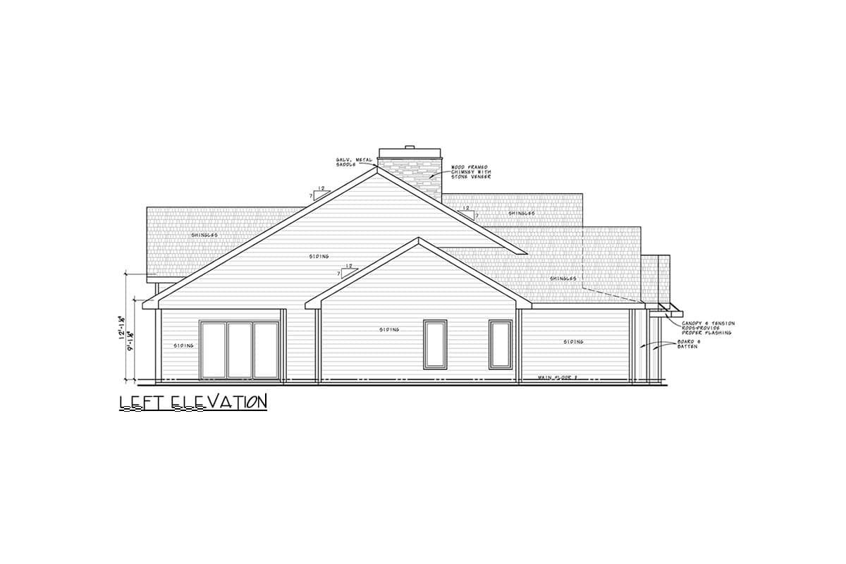 Plan 42458DB: Single-Story New American House Plan with Split-Bedrooms - 2534 Sq Ft - Image #5 - Farmhouse, New American, Ranch