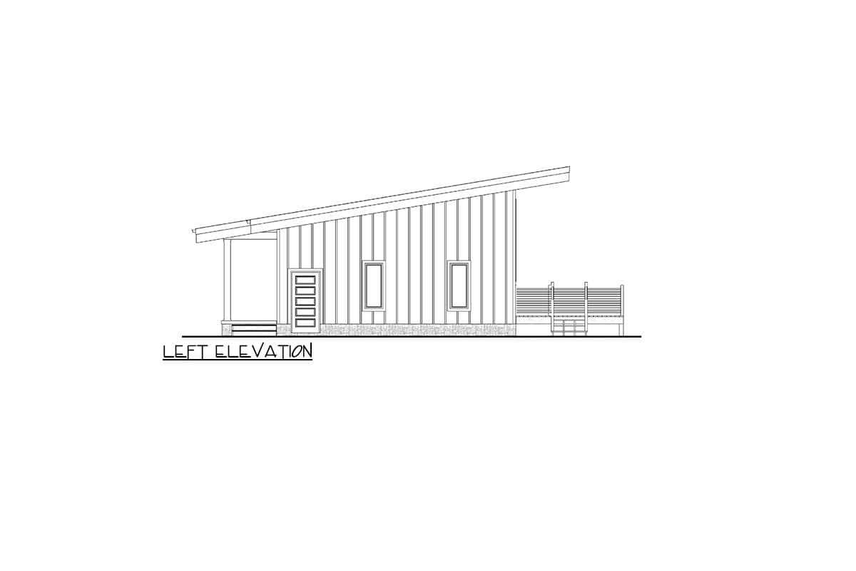 Plan 911053JVD: 3-Bed Mountain Vacation House Plan with Sloping Lot Under 2000 Sq Ft - Image #21 - Mid Century Modern, Modern, Mountain, Vacation