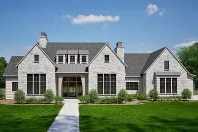 4-Bed Transitional House Plan with Vaulted Outdoor Living Space - 3650 Sq Ft