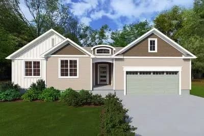 3-Bed Ranch House Plan with Vaulted Family Room - 1696 Sq Ft