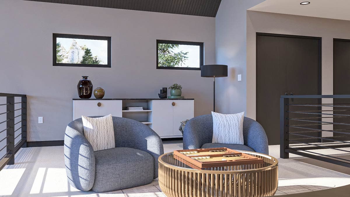 Plan 623481DJ: 3-Bed Scandinavian Barndominium-Style House Plan with Two-Story Great Room - 2332 Sq Ft - Image #16 - Barndominium, Scandinavian