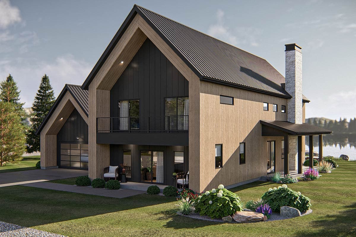 Plan 623481DJ: 3-Bed Scandinavian Barndominium-Style House Plan with Two-Story Great Room - 2332 Sq Ft - Image #19 - Barndominium, Scandinavian