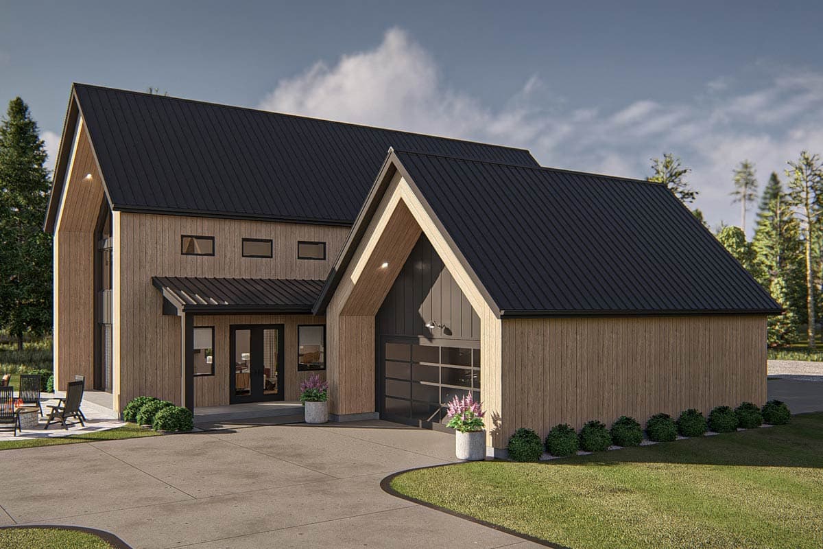 Plan 623481DJ: 3-Bed Scandinavian Barndominium-Style House Plan with Two-Story Great Room - 2332 Sq Ft - Image #21 - Barndominium, Scandinavian