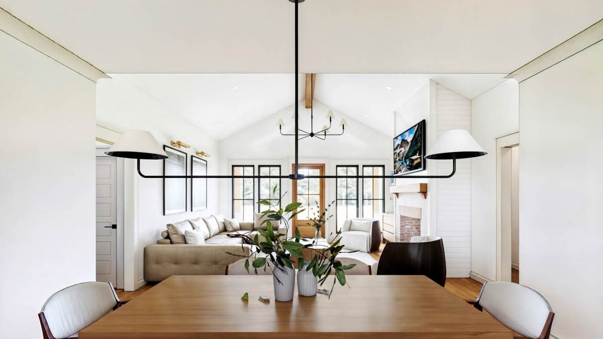 Plan 56553SM: 3-Bed Modern Farmhouse Plan with Vaulted Great Room - 1677 Sq Ft - Image #9 - Barndominium, Country, Craftsman, Modern Farmhouse, Ranch