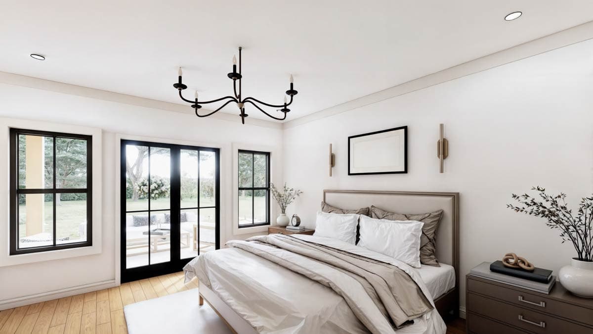 Plan 56553SM: 3-Bed Modern Farmhouse Plan with Vaulted Great Room - 1677 Sq Ft - Image #10 - Barndominium, Country, Craftsman, Modern Farmhouse, Ranch