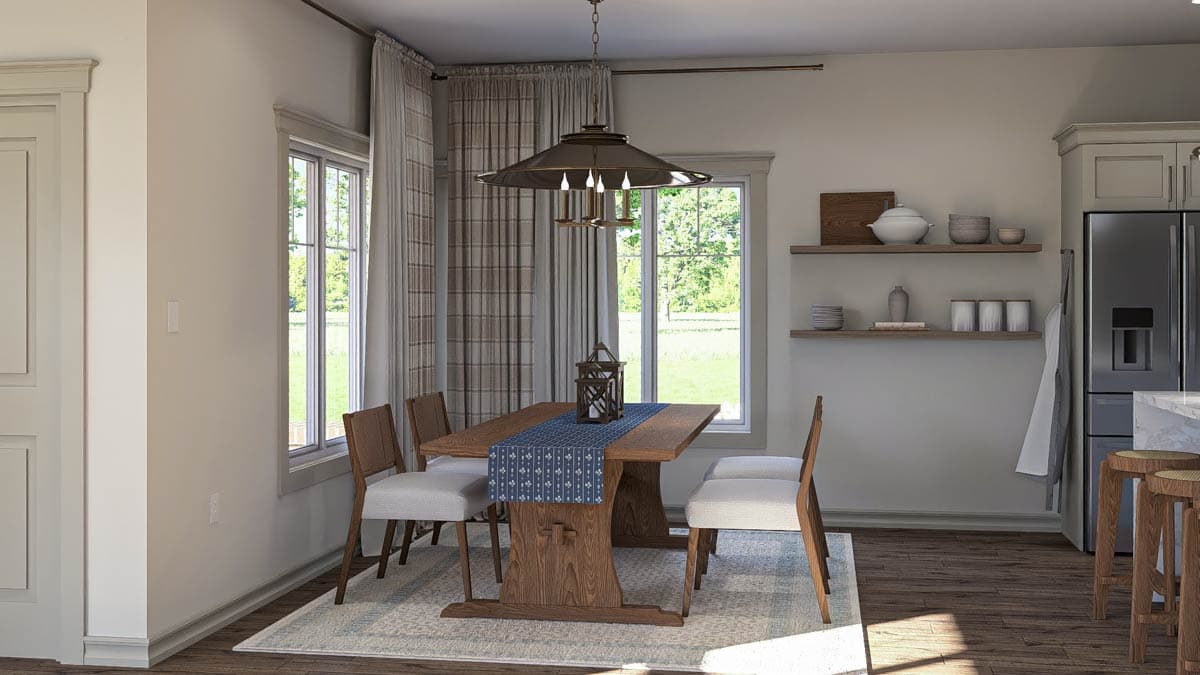 Plan 623482DJ: Two-Story Craftsman Bungalow House Plan with Fireplace - 1839 Sq Ft - Image #6 - Bungalow, Craftsman, Traditional