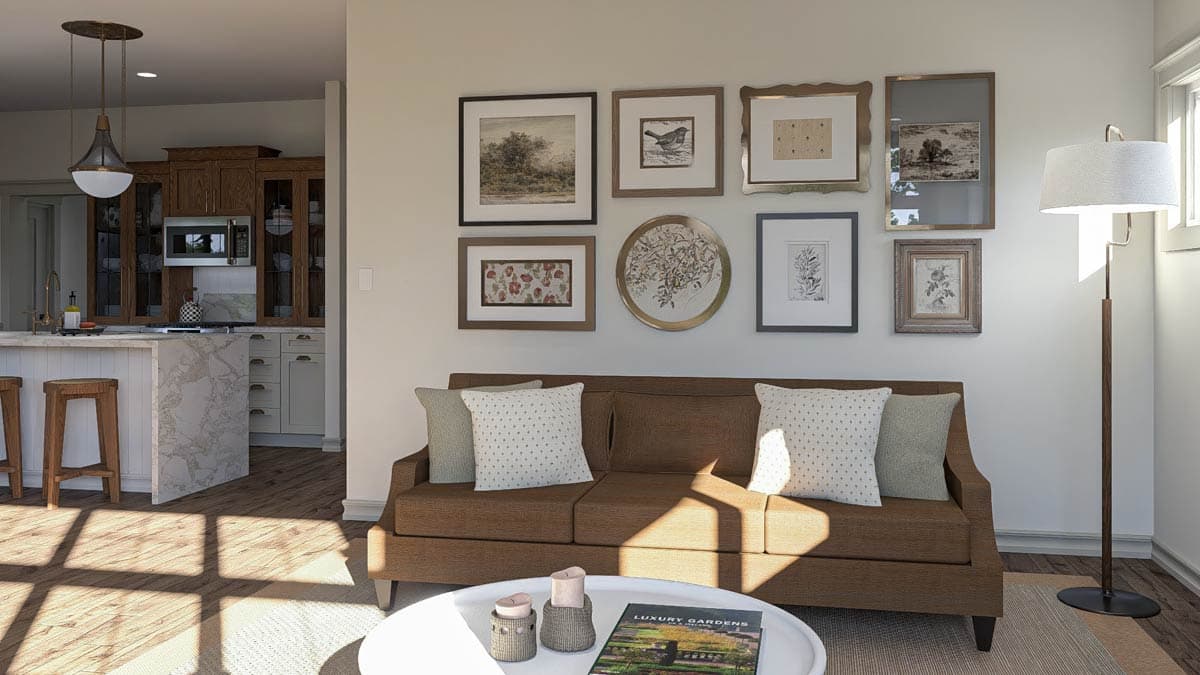 Plan 623482DJ: Two-Story Craftsman Bungalow House Plan with Fireplace - 1839 Sq Ft - Image #7 - Bungalow, Craftsman, Traditional