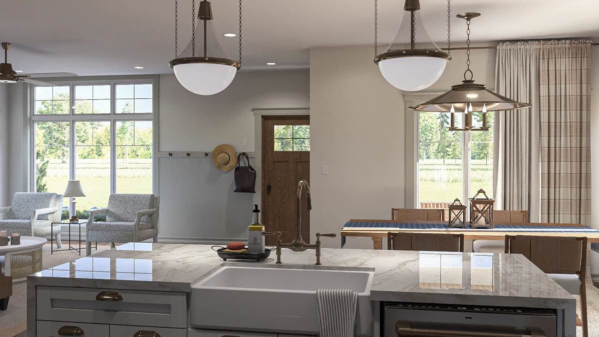 Plan 623482DJ: Two-Story Craftsman Bungalow House Plan with Fireplace - 1839 Sq Ft - Image #8 - Bungalow, Craftsman, Traditional