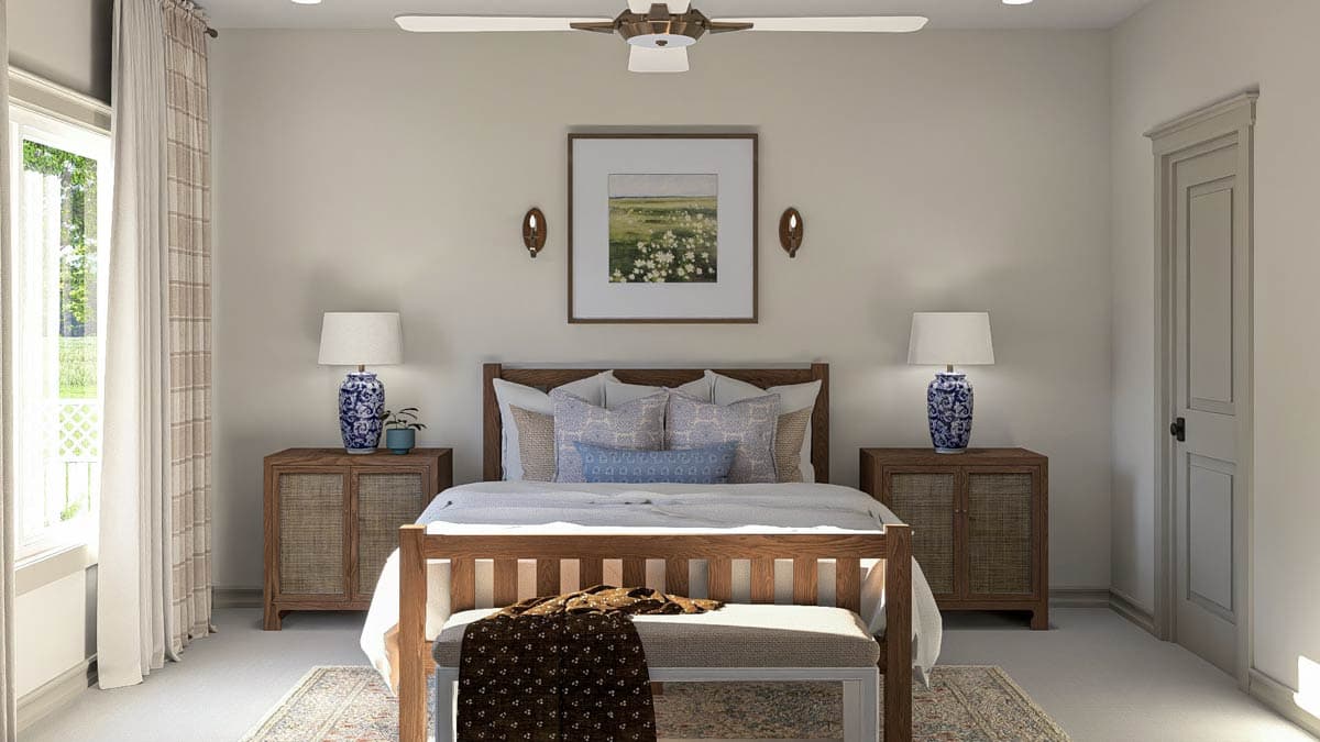 Plan 623482DJ: Two-Story Craftsman Bungalow House Plan with Fireplace - 1839 Sq Ft - Image #12 - Bungalow, Craftsman, Traditional