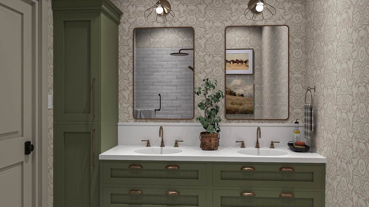 Plan 623482DJ: Two-Story Craftsman Bungalow House Plan with Fireplace - 1839 Sq Ft - Image #13 - Bungalow, Craftsman, Traditional