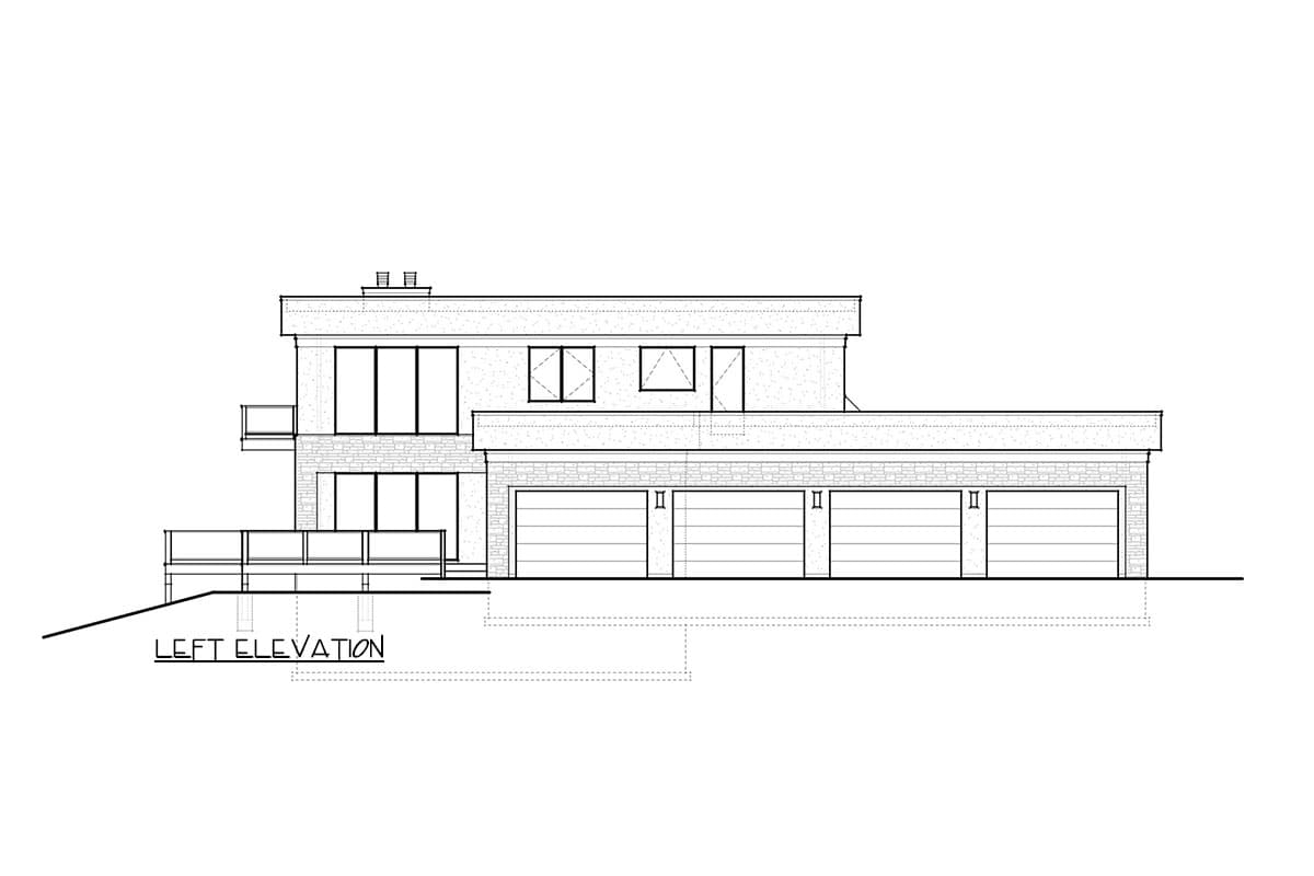 Plan 770031CED: 4-Bed Modern House Plan with Two-Story Great Room - 5268 Sq Ft - Image #8 - Contemporary, Mid Century Modern, Modern
