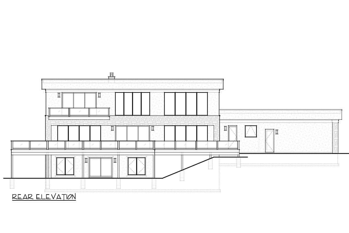 Plan 770031CED: 4-Bed Modern House Plan with Two-Story Great Room - 5268 Sq Ft - Image #9 - Contemporary, Mid Century Modern, Modern