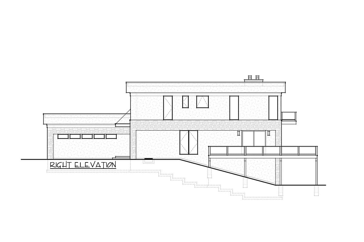 Plan 770031CED: 4-Bed Modern House Plan with Two-Story Great Room - 5268 Sq Ft - Image #10 - Contemporary, Mid Century Modern, Modern