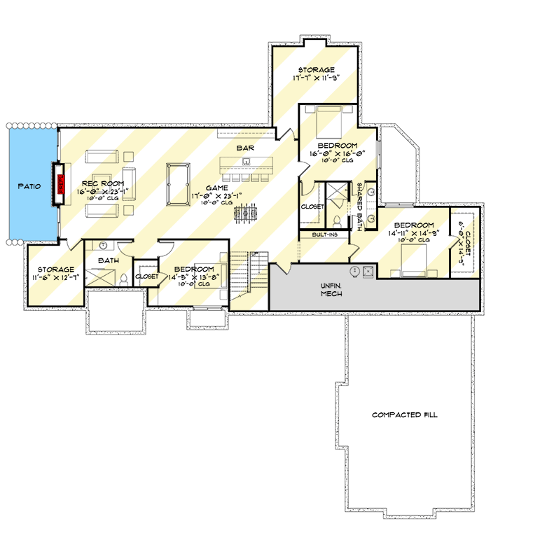 Plan 520029RKY: 3-Bed Mountain House Plan with Vaulted Great Room - 3579 Sq Ft - Floor Plan - Optionally Finished Lower Level - Contemporary, Mountain