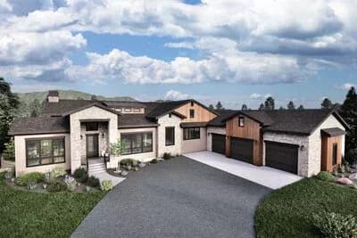 3-Bed Mountain House Plan with Vaulted Great Room - 3579 Sq Ft