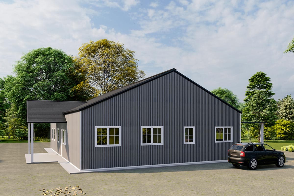 Plan 530103KTE: 4-Bed Barndominium-Style House Plan with 3-Car Garage - 2700 Sq Ft - Image #5 - Barndominium, Country