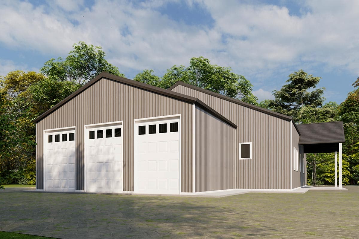Plan 530103KTE: 4-Bed Barndominium-Style House Plan with 3-Car Garage - 2700 Sq Ft - Image #7 - Barndominium, Country