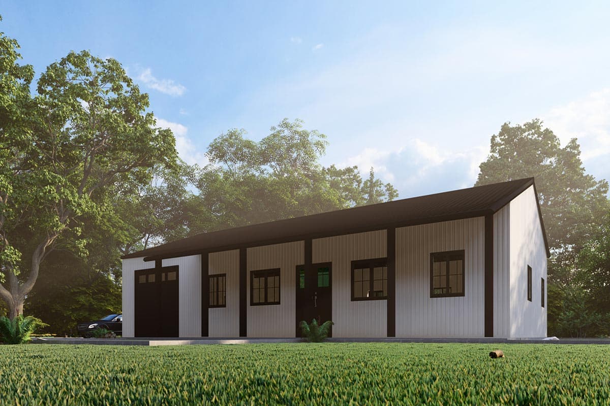 Plan 530109KTE: 4-Bed Country Barndominium House Plan with Open Concept Living Under 2100 Sq Ft - Image #8 - Barndominium, Country