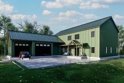 4-Bed Traditional Barndominium PEMB House Plan - 4475 Sq Ft 