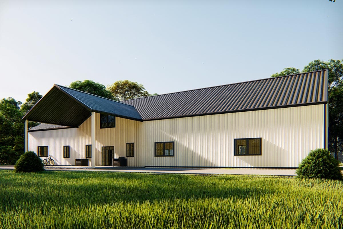 Plan 530117KTE: 4-Bed Barndominium House Plan with Home Office - 4300 Sq Ft - Image #7 - Barndominium