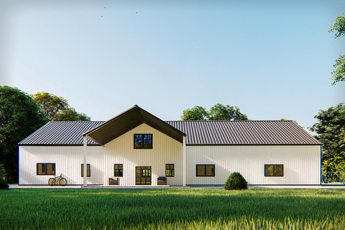 Plan 530117KTE: 4-Bed Barndominium House Plan with Home Office - 4300 Sq Ft - Image #8 - Barndominium