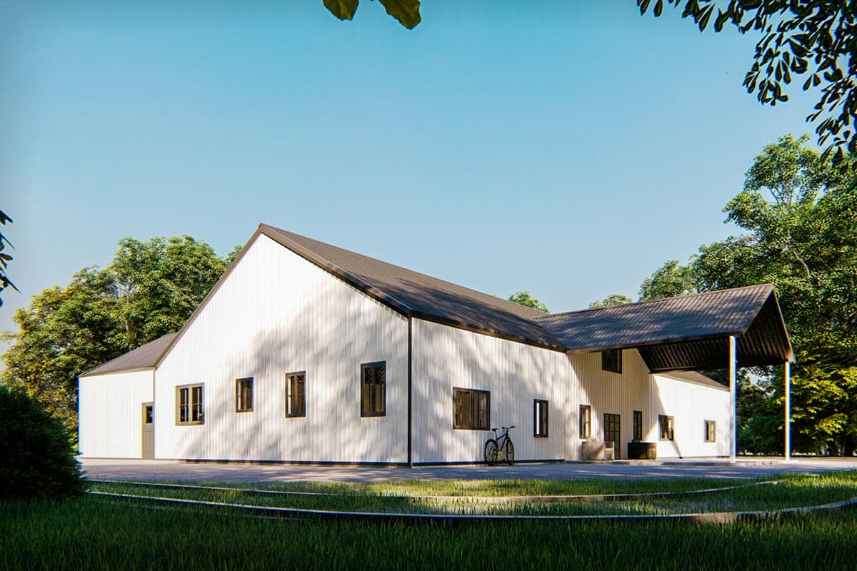 Plan 530117KTE: 4-Bed Barndominium House Plan with Home Office - 4300 Sq Ft - Image #9 - Barndominium